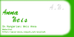 anna weis business card